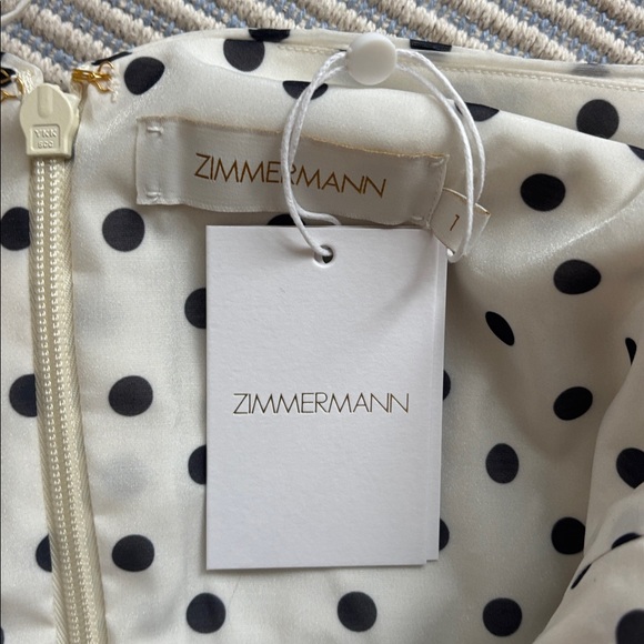 White Polka Dot Off-Shoulder Dress - Picture 3 of 3